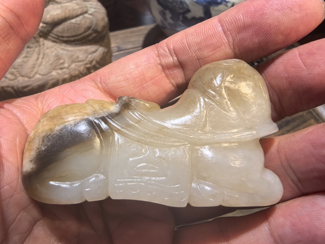 古玩玉器玉馬手把件真品鑒賞圖