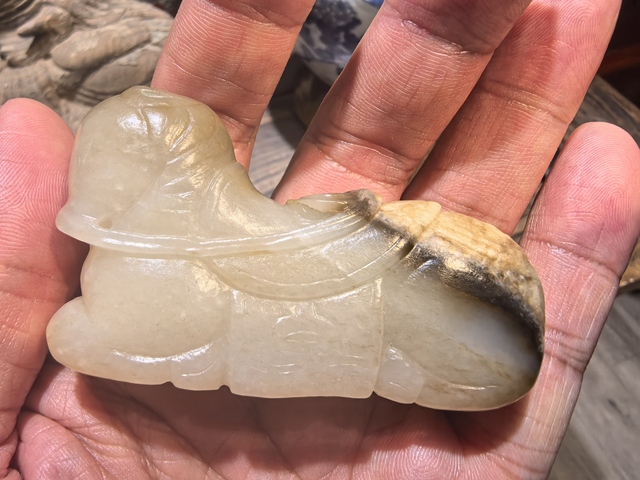 古玩玉器玉馬手把件真品鑒賞圖