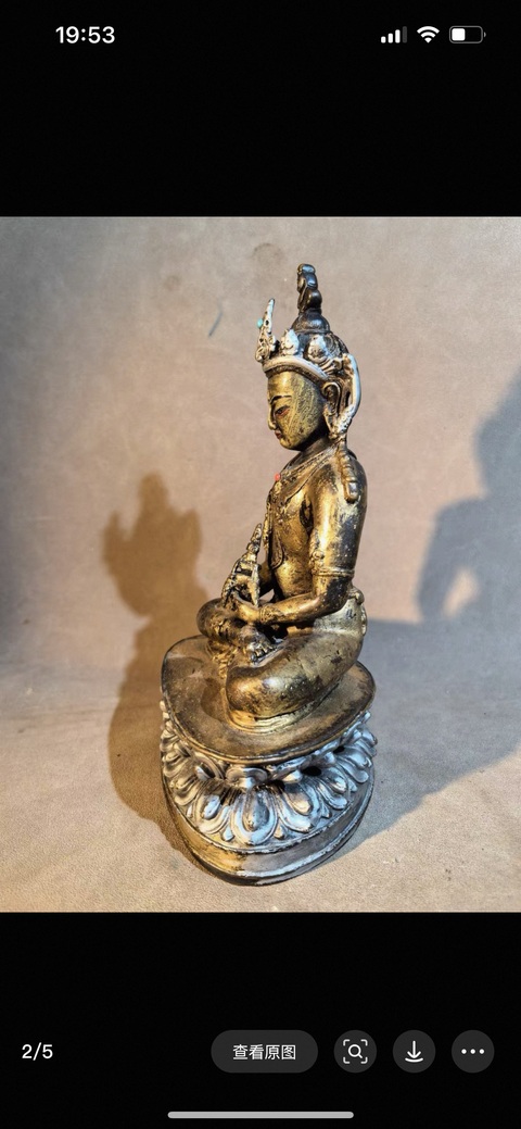 古玩銅器銅無量壽真品鑒賞圖