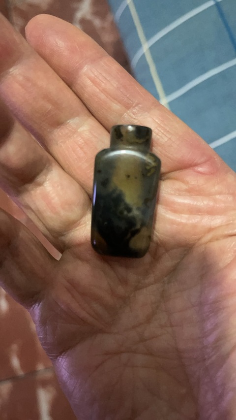 古玩玉器瑪瑙雕“素紋煙嘴”真品鑒賞圖