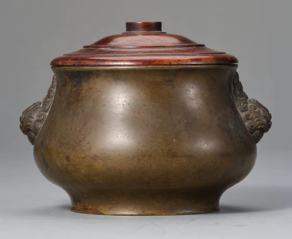 古玩銅器天雞耳爐真品鑒賞圖