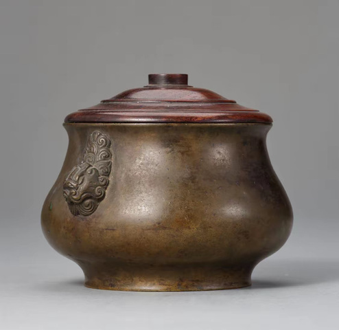 古玩銅器天雞耳爐真品鑒賞圖