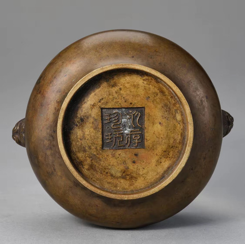 古玩銅器天雞耳爐真品鑒賞圖