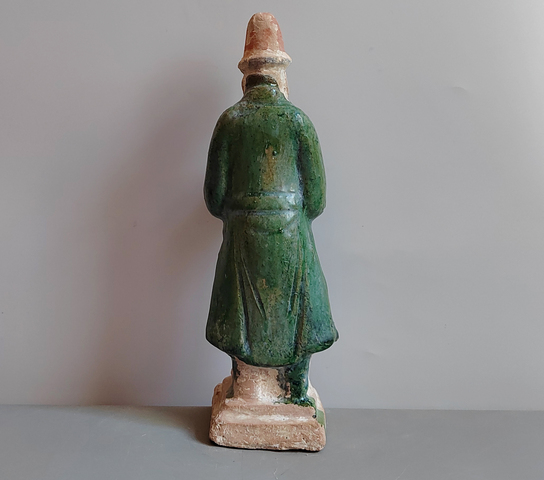 古玩陶瓷明代三彩人物站立俑拍賣，當前價格114元