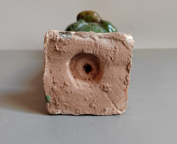 古玩陶瓷明代三彩人物站立俑拍賣，當前價格114元