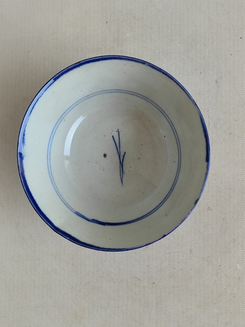 古玩陶瓷清中青花碗真品鑒賞圖