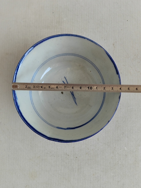 古玩陶瓷清中青花碗真品鑒賞圖