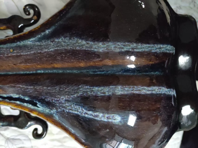 古玩陶瓷窯變釉瓶真品鑒賞圖