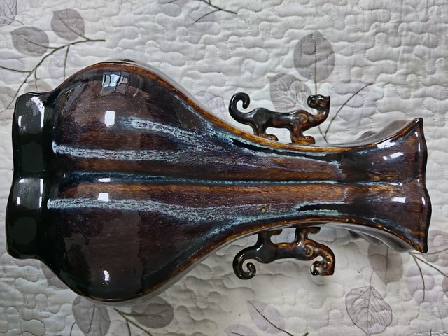 古玩陶瓷窯變釉瓶真品鑒賞圖