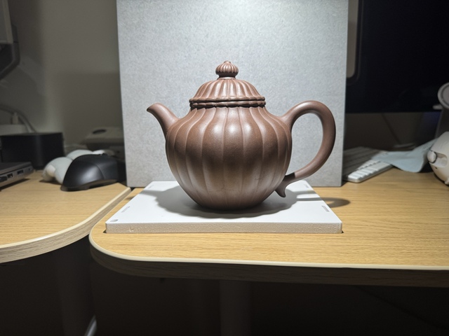 古玩雜項菊辨壺真品鑒賞圖