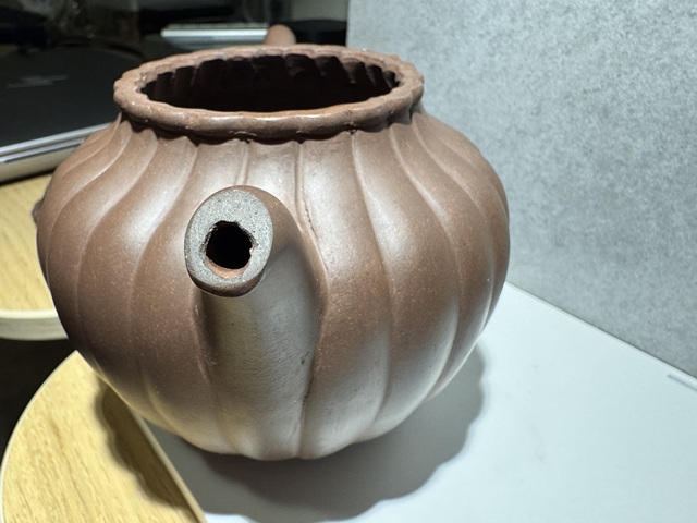 古玩雜項菊辨壺真品鑒賞圖