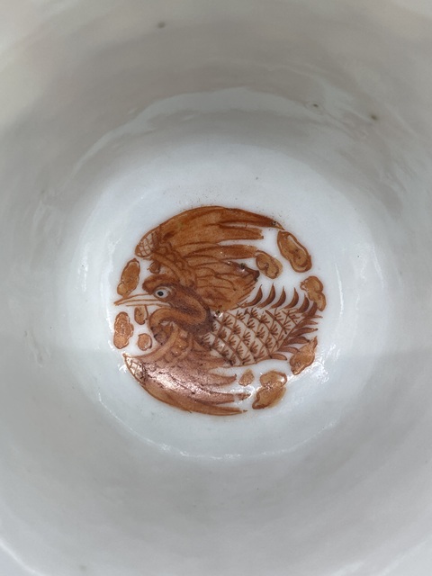 古玩陶瓷五彩人物故事紋杯碟真品鑒賞圖