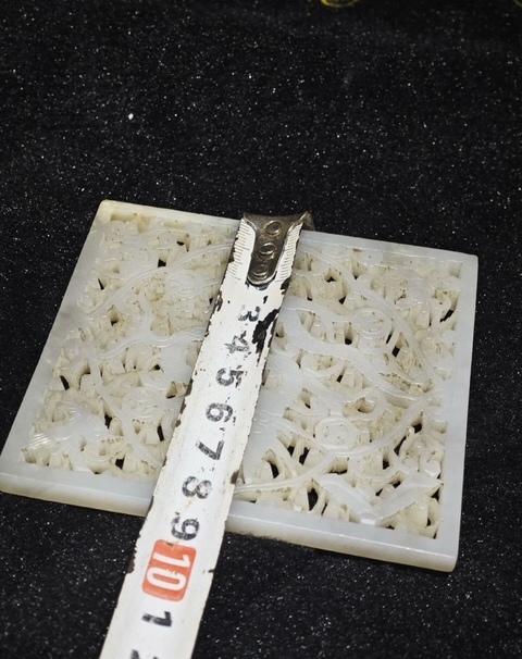 古玩玉器和田玉龍紋牌真品鑒賞圖