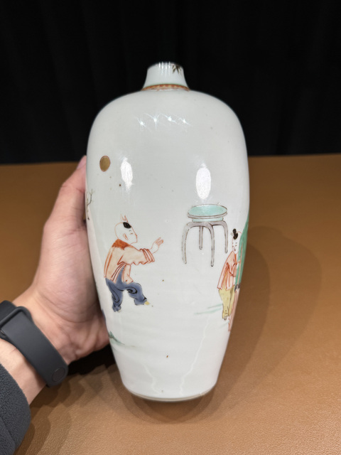 古玩陶瓷康熙五彩瓶真品鑒賞圖