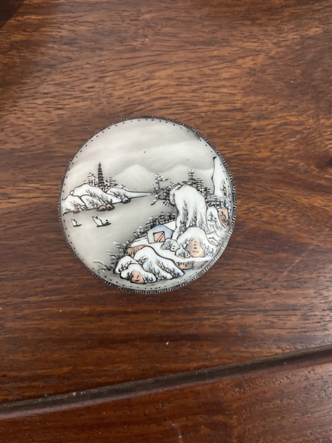 古玩陶瓷粉彩印盒真品鑒賞圖