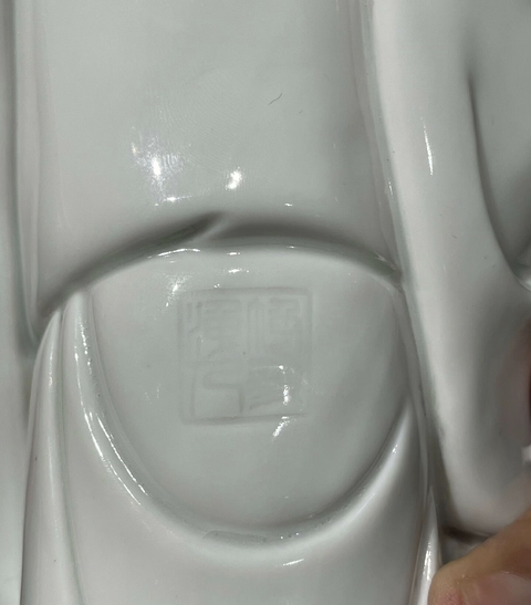 古玩陶瓷德化達摩造像真品鑒賞圖