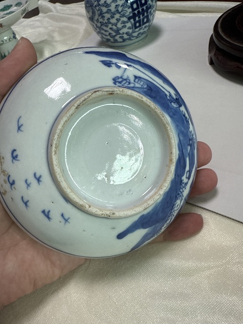 古玩陶瓷青花教子折桂圖印盒真品鑒賞圖