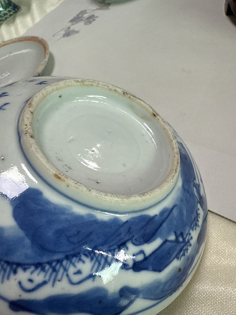 古玩陶瓷青花教子折桂圖印盒真品鑒賞圖