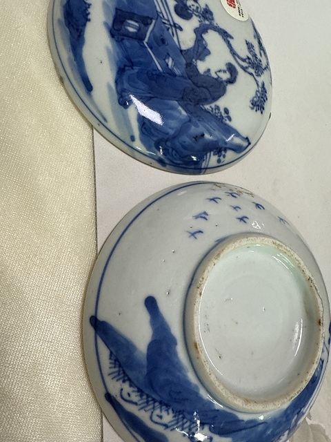 古玩陶瓷青花教子折桂圖印盒真品鑒賞圖