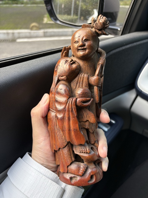 古玩雜項竹根雕真品鑒賞圖