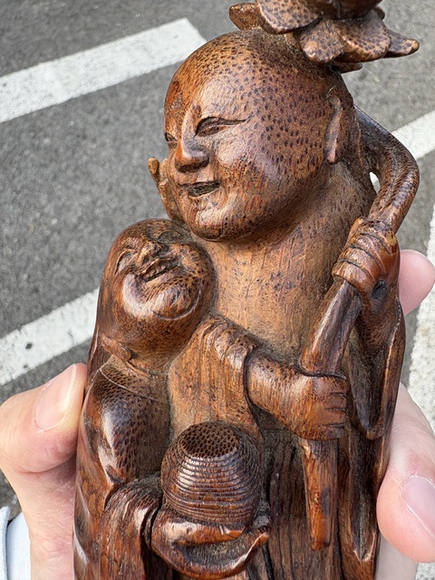 古玩雜項竹根雕真品鑒賞圖