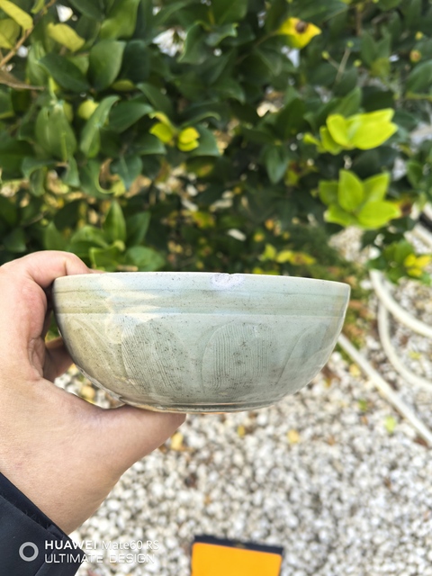 古玩陶瓷青瓷刻花諸葛碗真品鑒賞圖