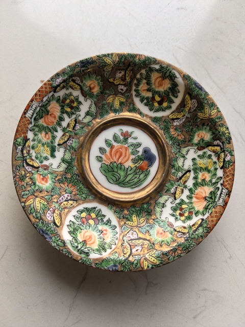 古玩陶瓷創匯廣彩人物故事蓋碗真品鑒賞圖