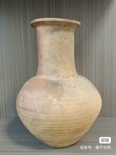 古玩陶瓷紅陶撇口瓶真品鑒賞圖