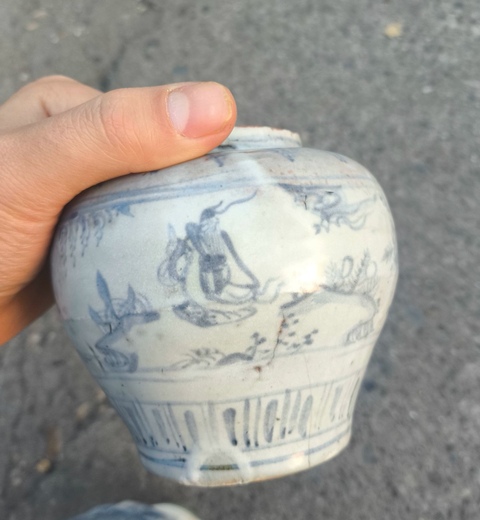 古玩陶瓷青花高士圖罐真品鑒賞圖