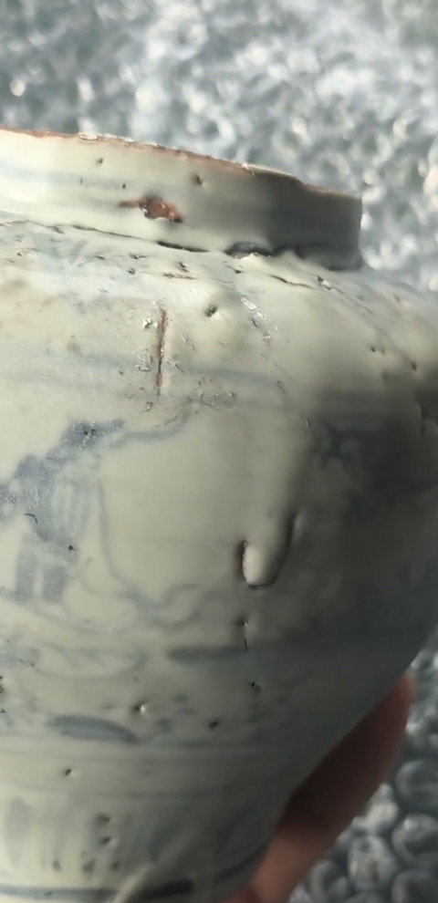 古玩陶瓷青花高士圖罐真品鑒賞圖