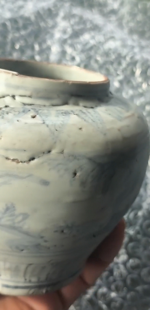 古玩陶瓷青花高士圖罐真品鑒賞圖