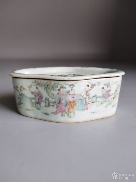 古玩陶瓷粉彩刨花缸真品鑒賞圖