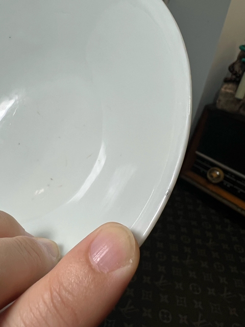 古玩陶瓷花卉紋青花碗真品鑒賞圖