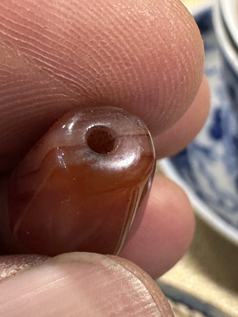 古玩玉器瑪瑙棱珠真品鑒賞圖