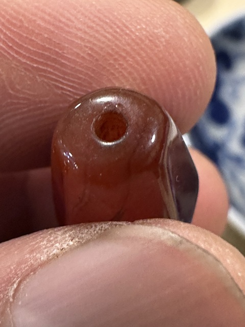 古玩玉器瑪瑙棱珠真品鑒賞圖