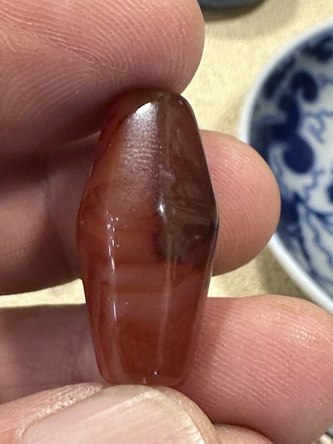 古玩玉器瑪瑙棱珠真品鑒賞圖