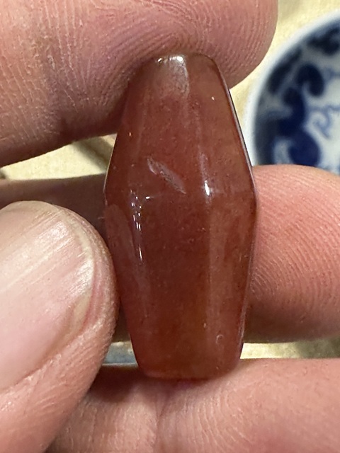 古玩玉器瑪瑙棱珠真品鑒賞圖