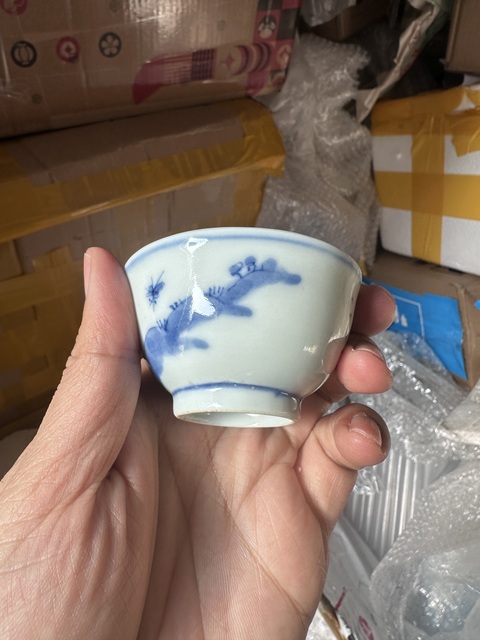 古玩陶瓷青花牧牛圖茶杯拍賣，當前價格2000元
