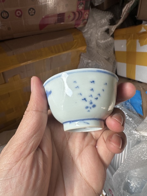 古玩陶瓷青花牧牛圖茶杯拍賣，當前價格2000元