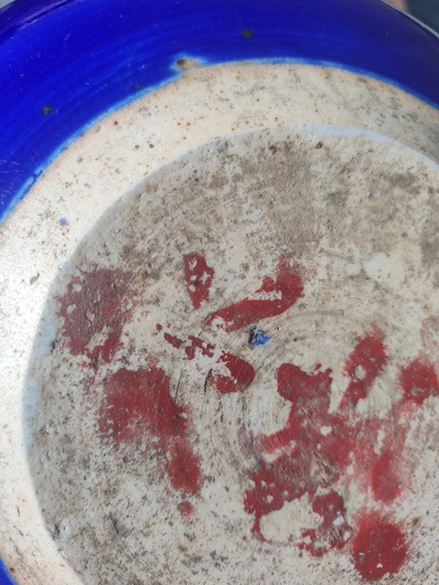 古玩陶瓷祭藍(lán)釉香爐真品鑒賞圖