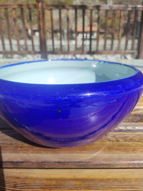 古玩陶瓷祭藍(lán)釉香爐真品鑒賞圖