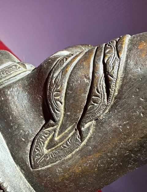 古玩銅器銅上師像真品鑒賞圖