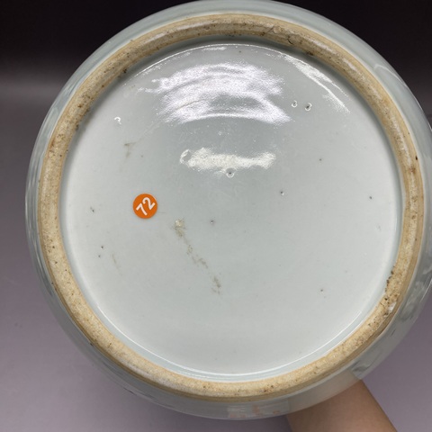 古玩陶瓷清晚期·無雙譜粉彩西瓜罐拍賣，當前價格7600元