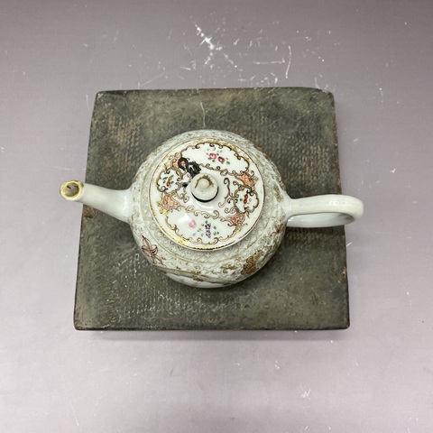 古玩陶瓷博古圖執壺真品鑒賞圖