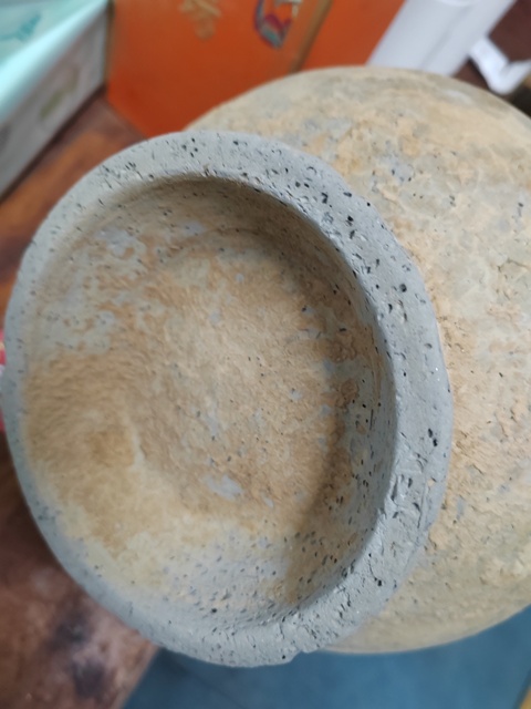 古玩陶瓷高足炫紋陶罐真品鑒賞圖