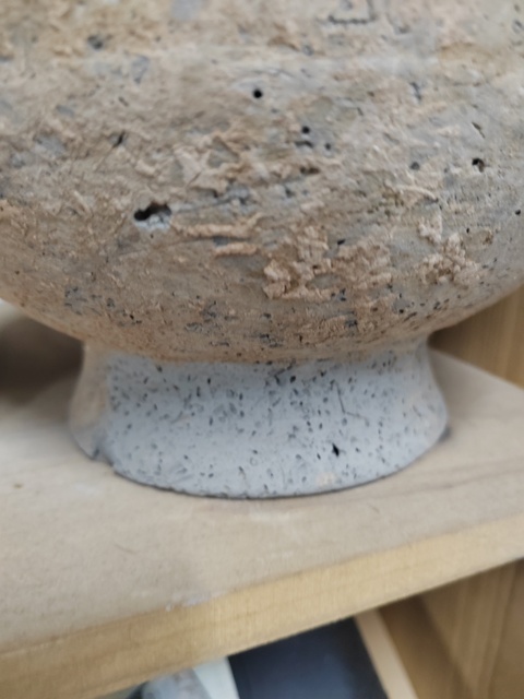 古玩陶瓷高足炫紋陶罐真品鑒賞圖