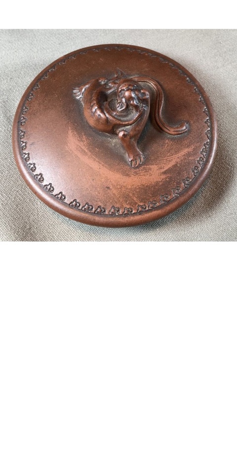 古玩雜項龍頭回紋如意三足壺真品鑒賞圖