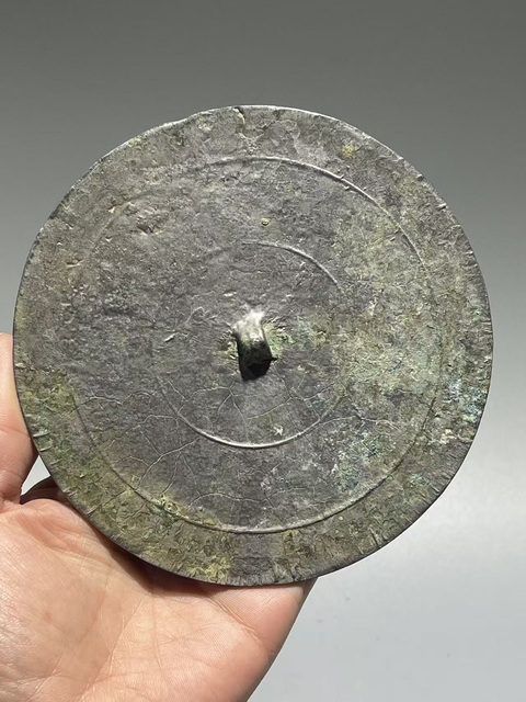 古玩銅器戰國·白光旋紋鏡真品鑒賞圖