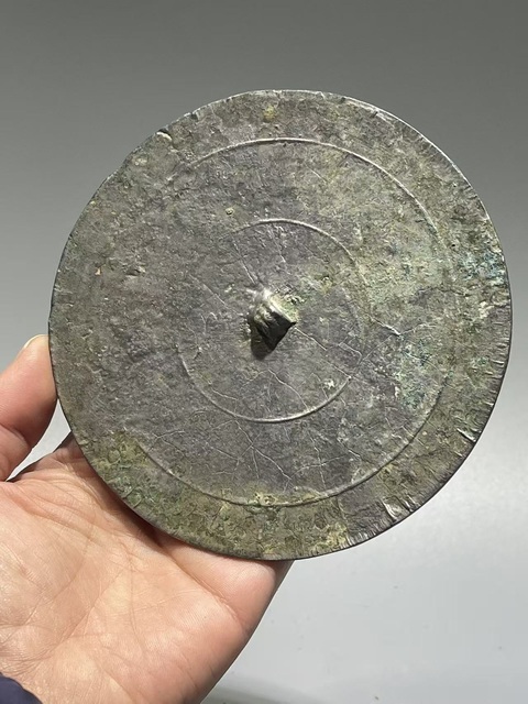 古玩銅器戰國·白光旋紋鏡真品鑒賞圖