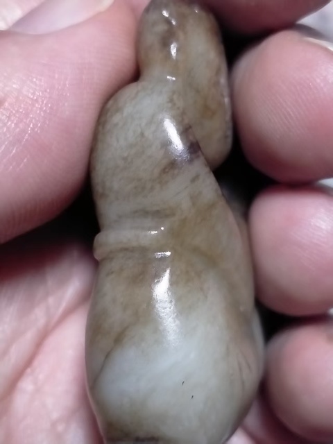 古玩玉器提油仿古“玉童子”真品鑒賞圖